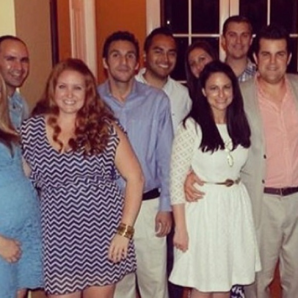 Speechless | navy and white chev women’s dress. L - Picture 5 of 8